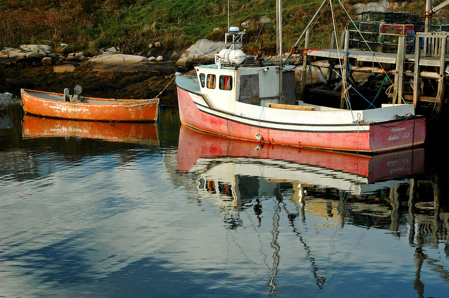 Small Boats at Peggys Cove. Nova Scotia. Photograph by Rob Huntley