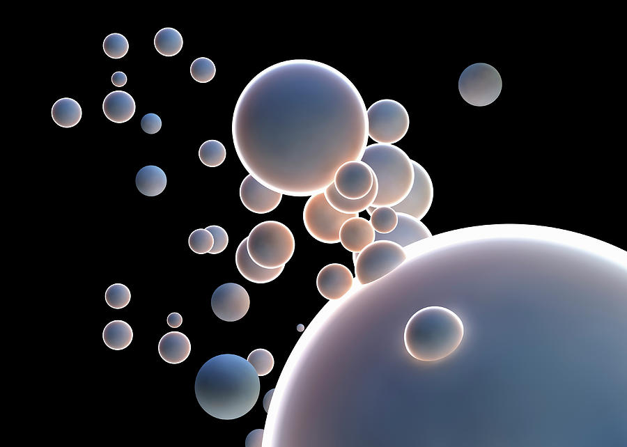 Small Bubbles Emerging From Large Sphere Photograph by Ikon Ikon Images