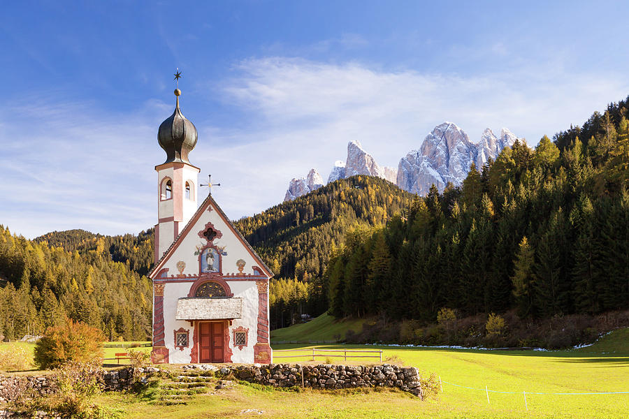 Small Church In The European Alps, In Photograph by Matteo Colombo
