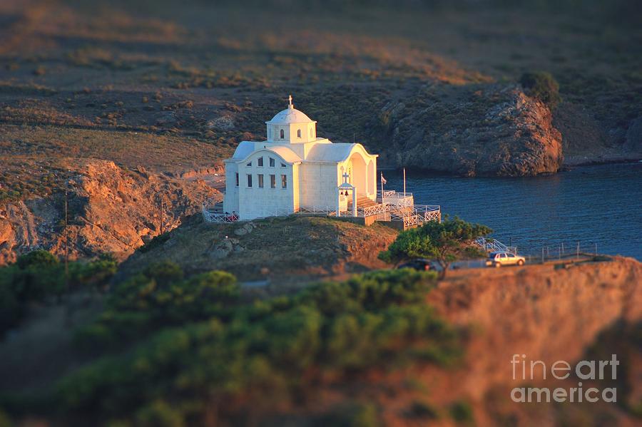 Sunset Photograph - Small Church on a Hill At Sunset by Vicki Spindler