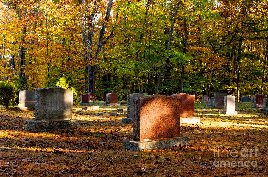Small country cemetery in fall Photograph by Les Palenik