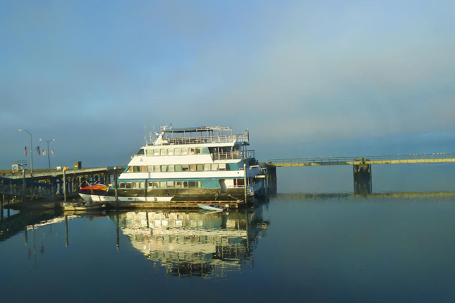 Small Ferry Boat in Wrangell Harbor Photograph by Betty Eich