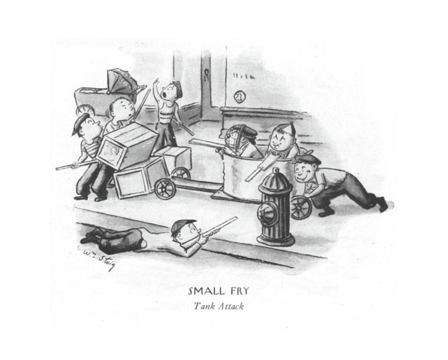 Small Fry
Tank Attack Drawing by William Steig