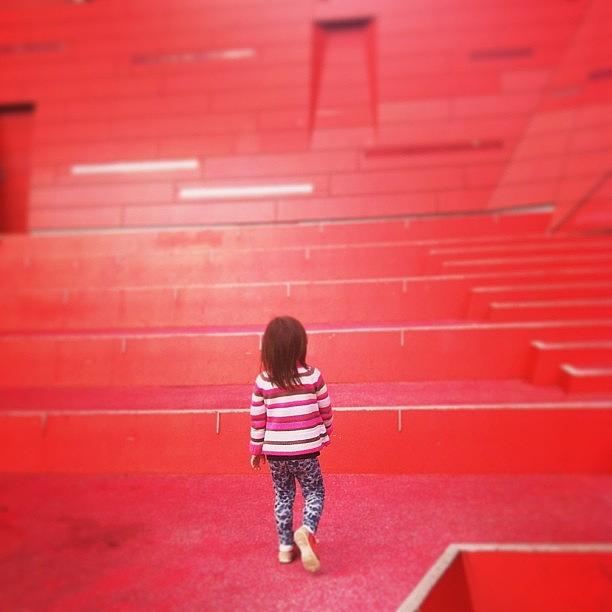 Melbourne Photograph - Small Girl Big Stairs #melbourne by Scott Taylor