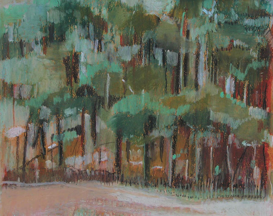 Impressionism Painting - Small Green Forest by Alicja Coe