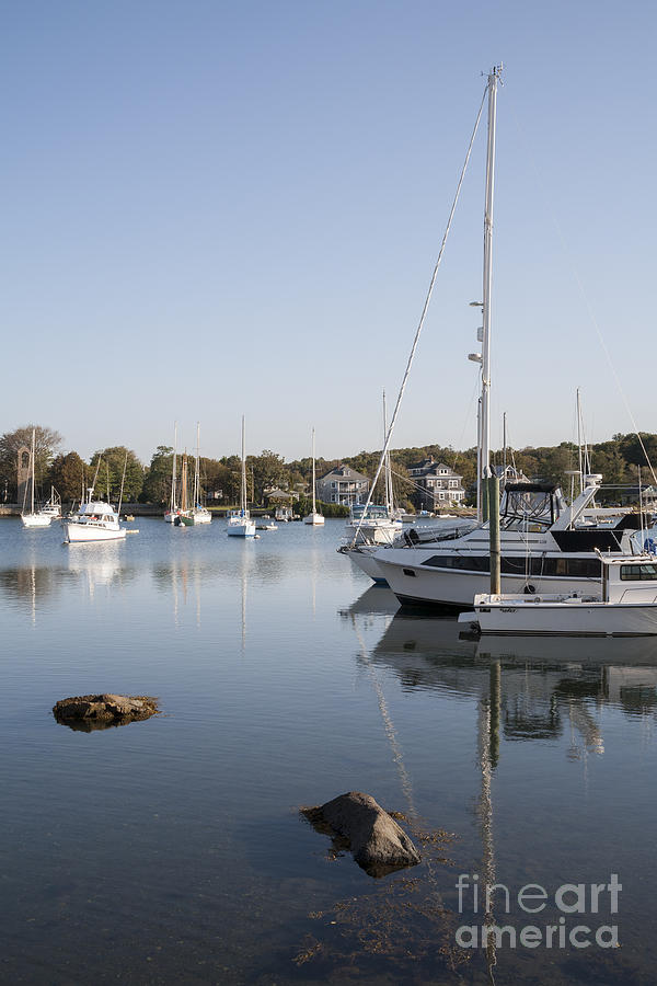 Small harbor at Woods Hole on Cape Cod. Massachusetts Photograph by William Kuta