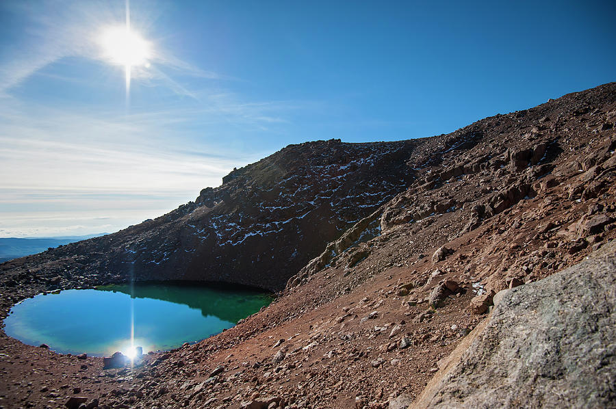 Small Lake Close To The Summit Of Mount Photograph by Guenterguni