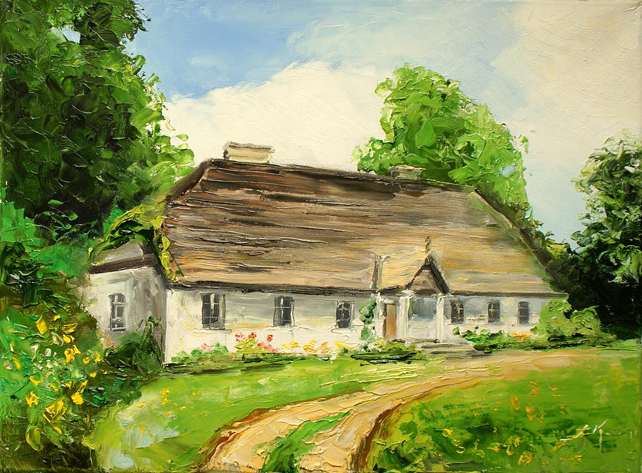 Small manor house Painting by Luke Karcz