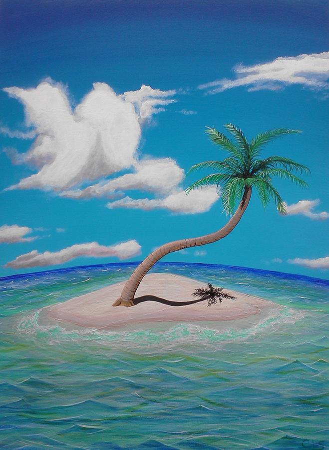 Nature Painting - Small Palm Island by Christopher Soeters