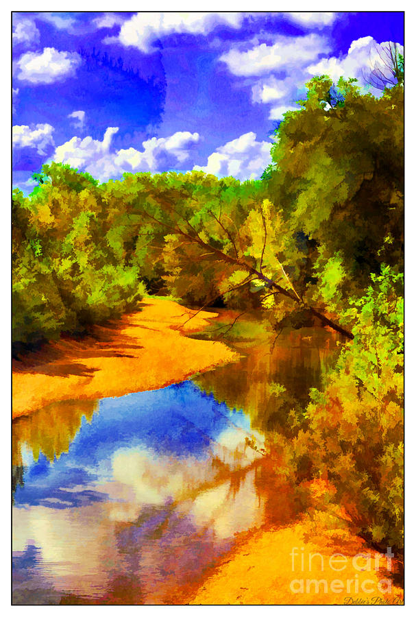 Small river 5 - Digital Paint Photograph by Debbie Portwood