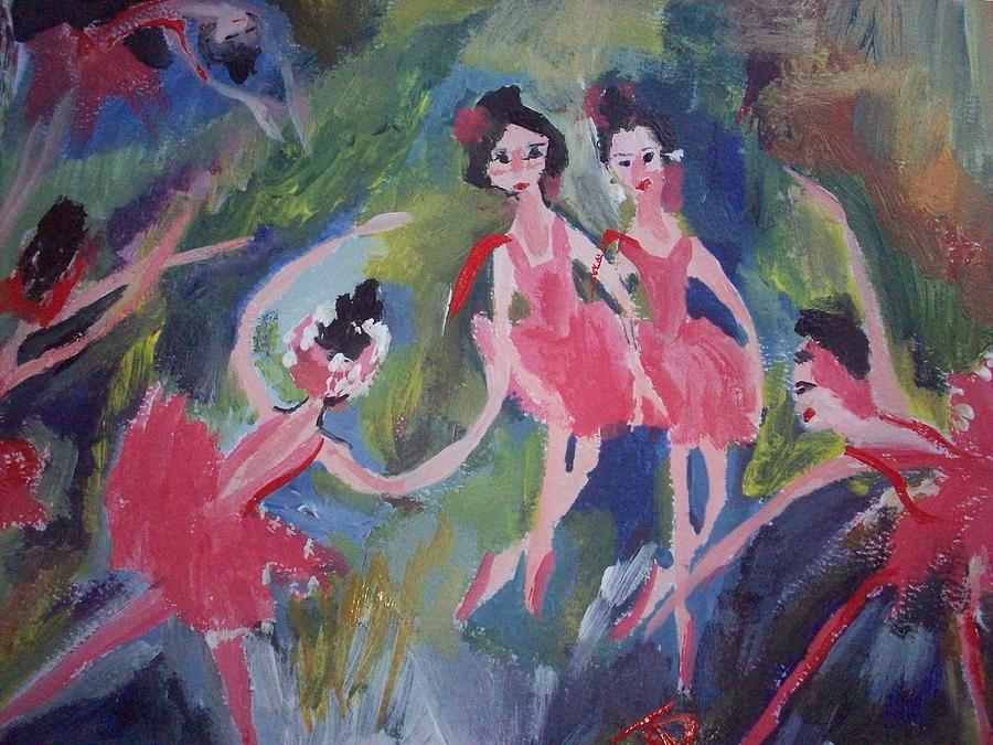 Ballet Painting - Small river ballet by Judith Desrosiers