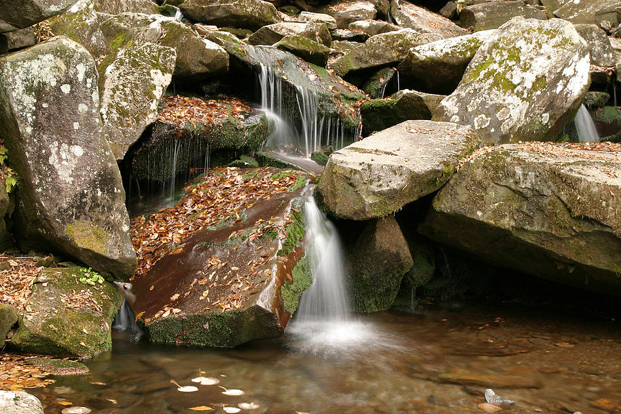 Water Fall Photograph - Small Rock Falls by Mark Russell