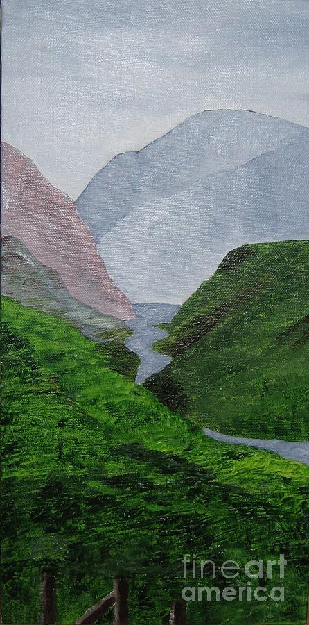 Small stream in the hills Painting by Susanne Baumann