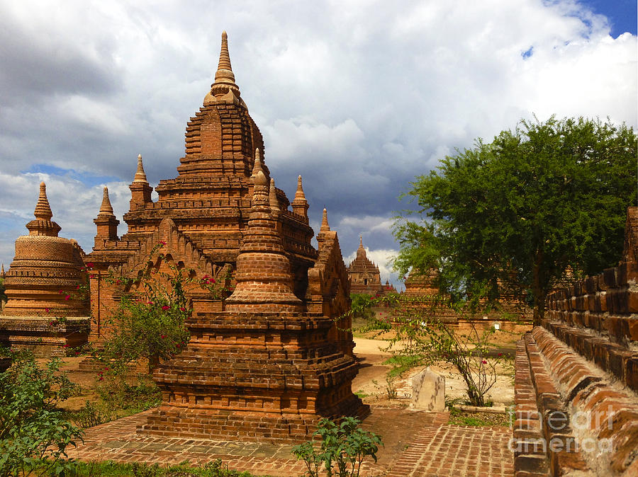 Old Bagan Photograph - Small Temple Complex Near Hitlominlo Temple Old Bagan Burma by PIXELS  XPOSED Ralph A Ledergerber Photography