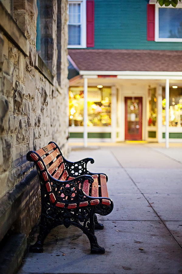 Small Town Bench Photograph by April Reppucci