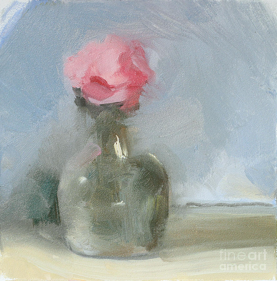 Rose Painting - Small Vase by Jayne Morgan