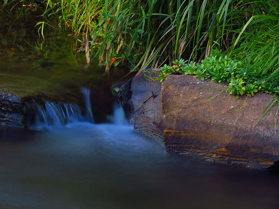 Spring Photograph - Small Waterfall by Bryant Mountjoy