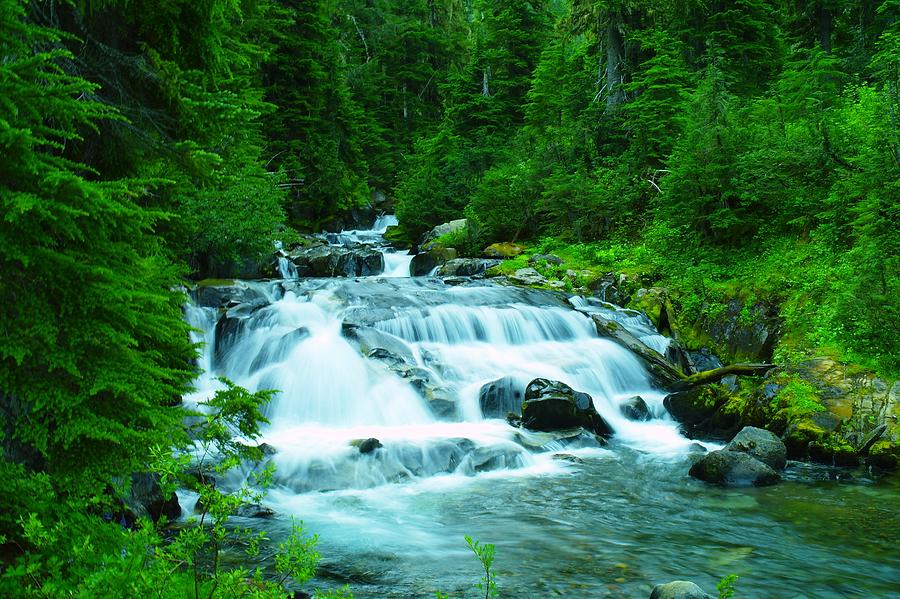 Small Waterfall On The Paradise River Photograph by Jeff Swan