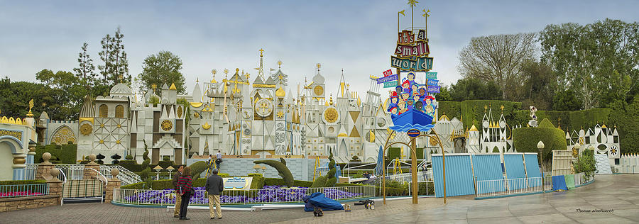 Castle Photograph - Small World Fantasyland Disneyland Panorama by Thomas Woolworth