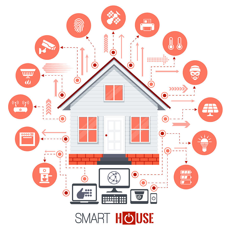Smart House Drawing by AlonzoDesign
