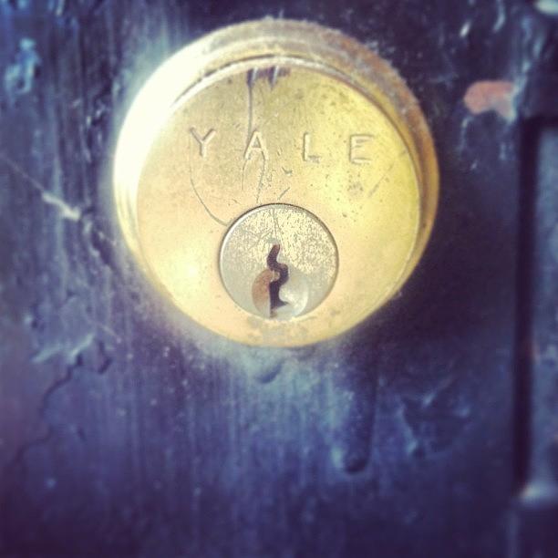 Vintage Photograph - Smart Lock. #yale #lock #old #antique by Jenna Luehrsen