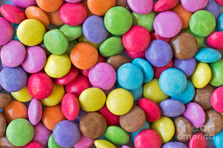 Colorful Smarties Photograph by Delphimages Photo Creations