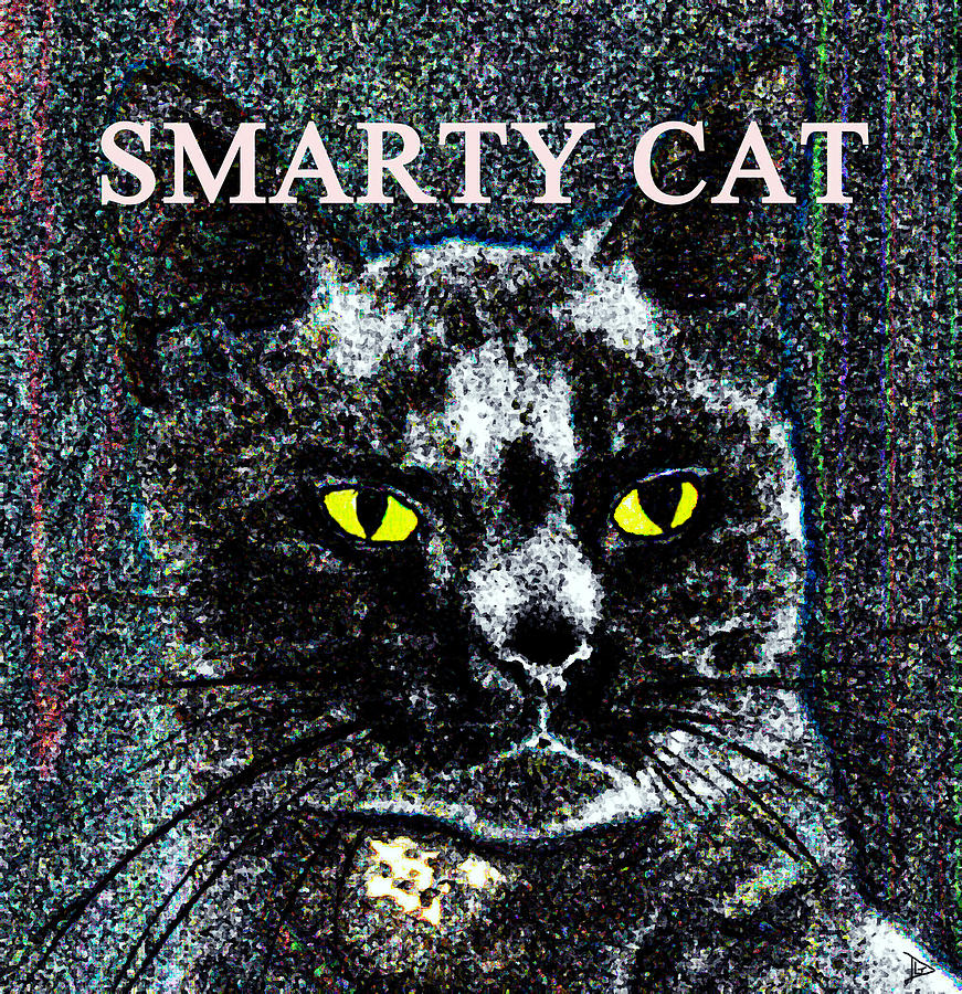 Smarty Cat Painting by David Lee Thompson