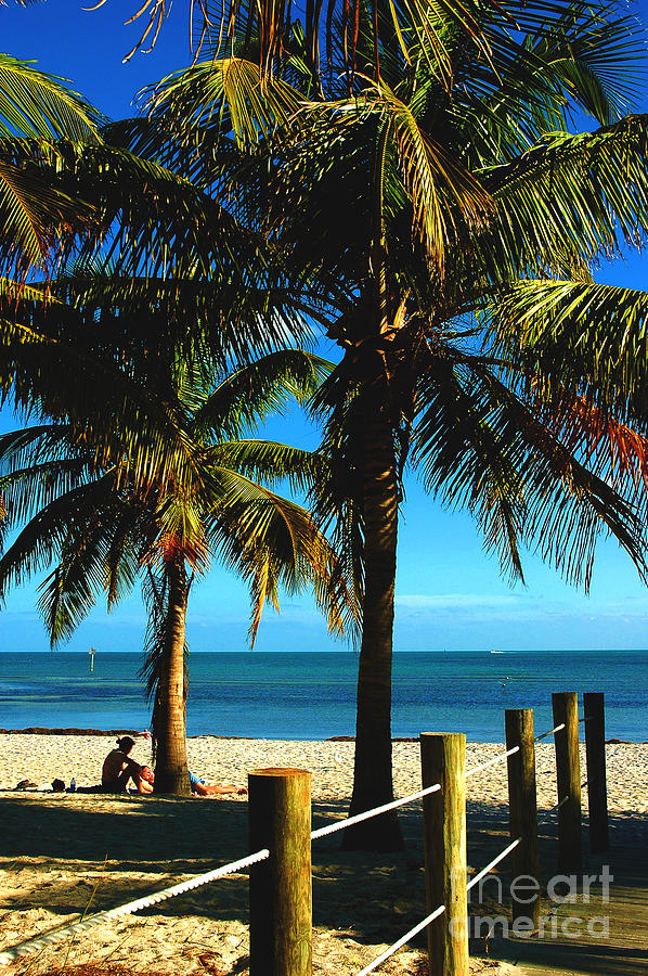Beach Photograph - Smathers Beach in Key West by Susanne Van Hulst