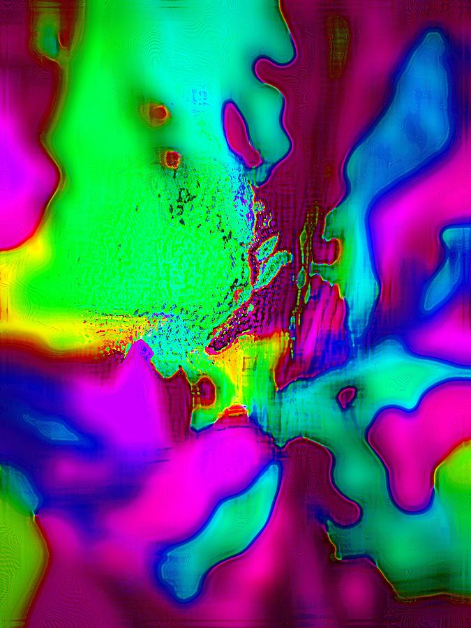 Abstract Digital Art - Smear Paint 1 Of 3 by HollyWood Creation By linda zanini