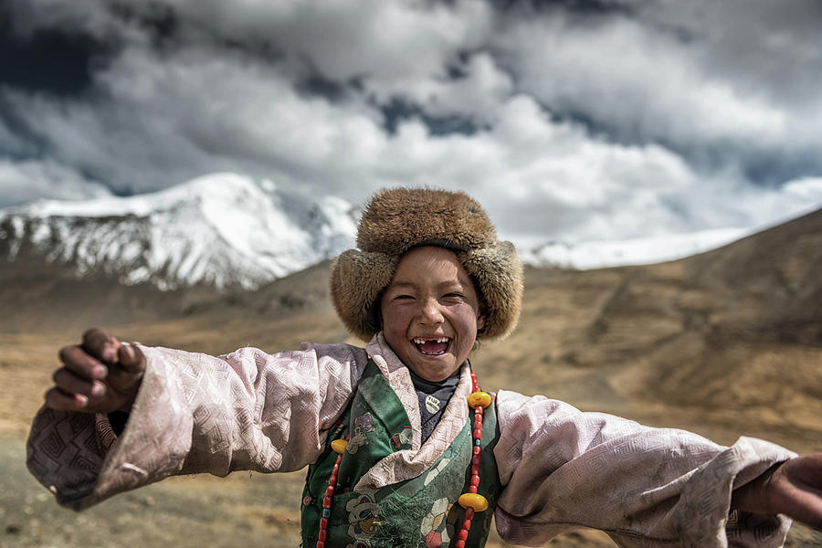 Hat Photograph - Smile {tibet} by Sarawut Intarob
