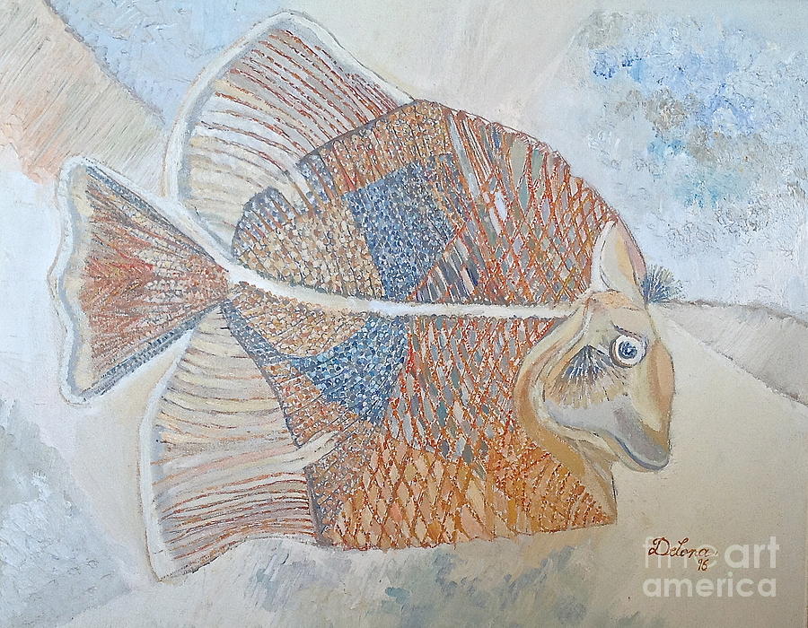Fish Painting - Smiley  by Delona Seserman