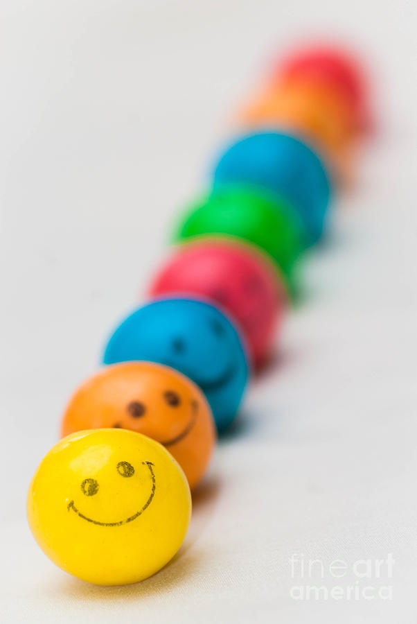 Smiley Face Gum Balls Photograph by Amy Cicconi