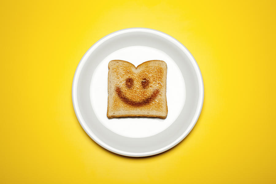 Smiley face toast o a plate Photograph by ThomasVogel