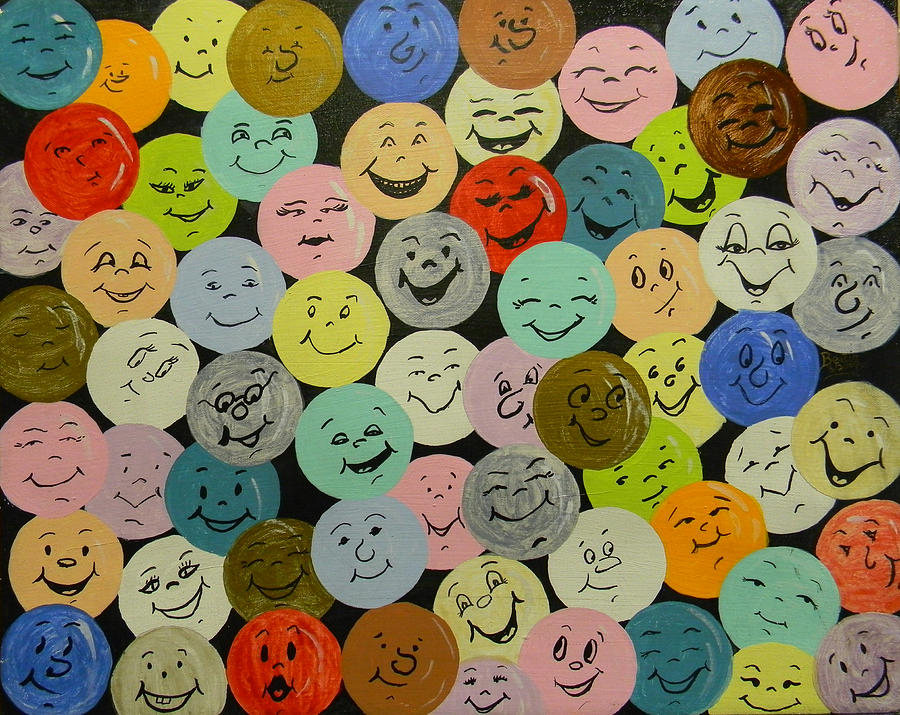 Smilies Painting by Bertie Edwards