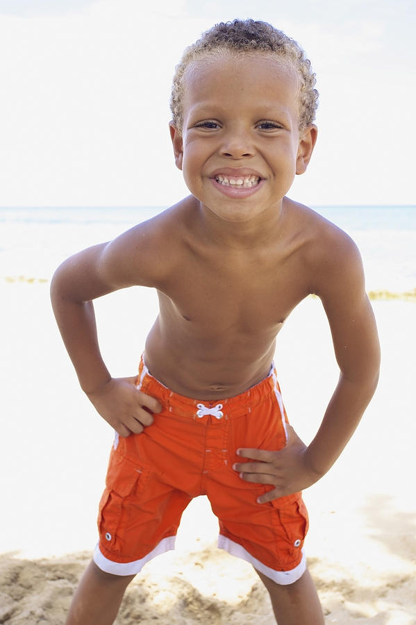 Smiling Boy on Beach Photograph by Kicka Witte
