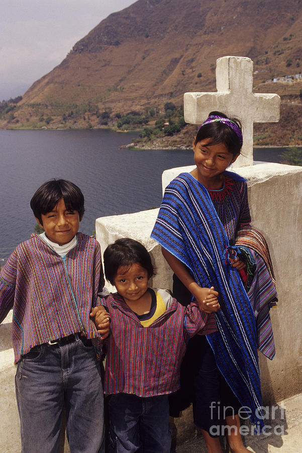 Pier Photograph - Smiling Children Lake Atitlan Guatemala by Ryan Fox