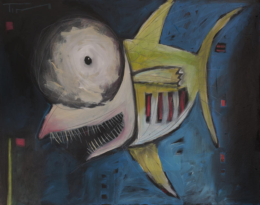 Smiling Fish Painting by Tim Nyberg