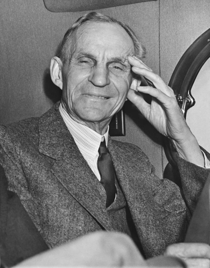 Washington D.c. Photograph - Smiling Henry Ford by Underwood Archives
