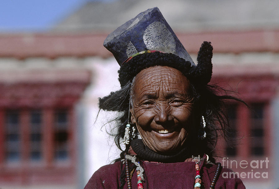 Smiling Ladahki Woman - Ladakh India Photograph by Craig Lovell