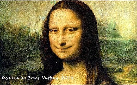 Smiling Mona Painting by Bruce Nutting