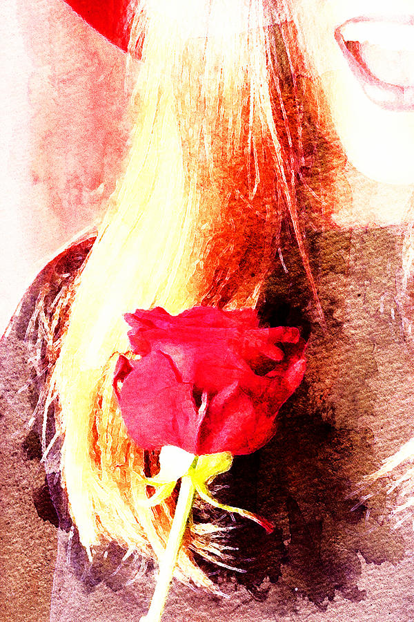 Smiling Rose Digital Art by Andrea Barbieri