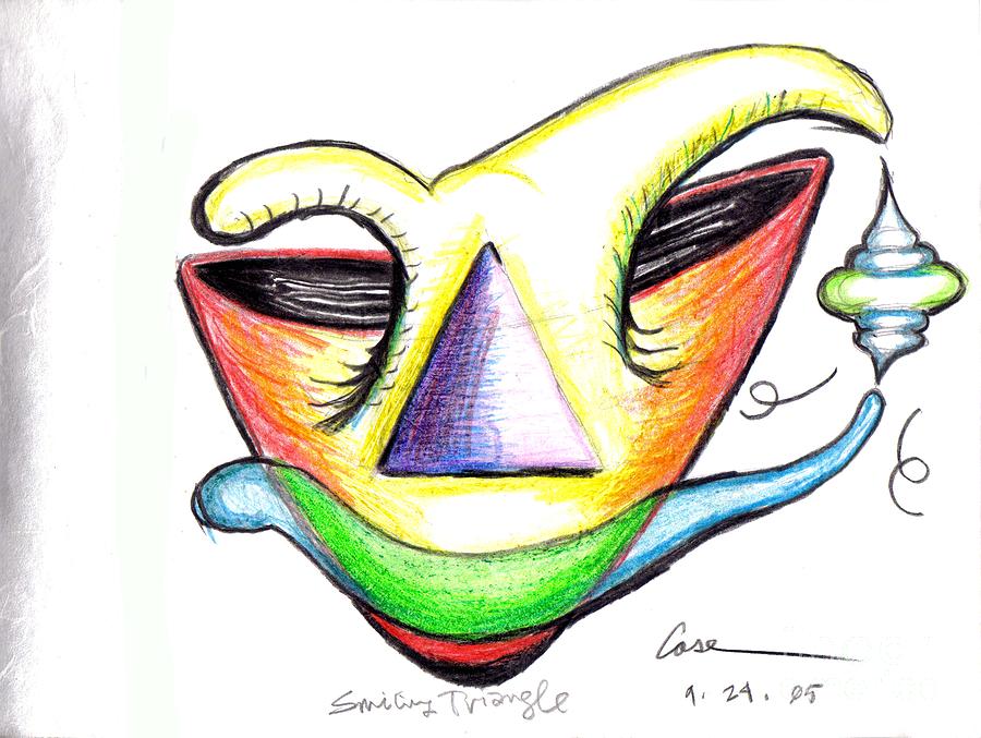 Denver Drawing - Smiling  Triangle by Feile Case