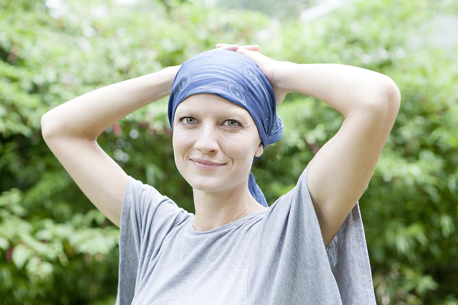 Smiling Woman with Cancer Photograph by Jessicaphoto