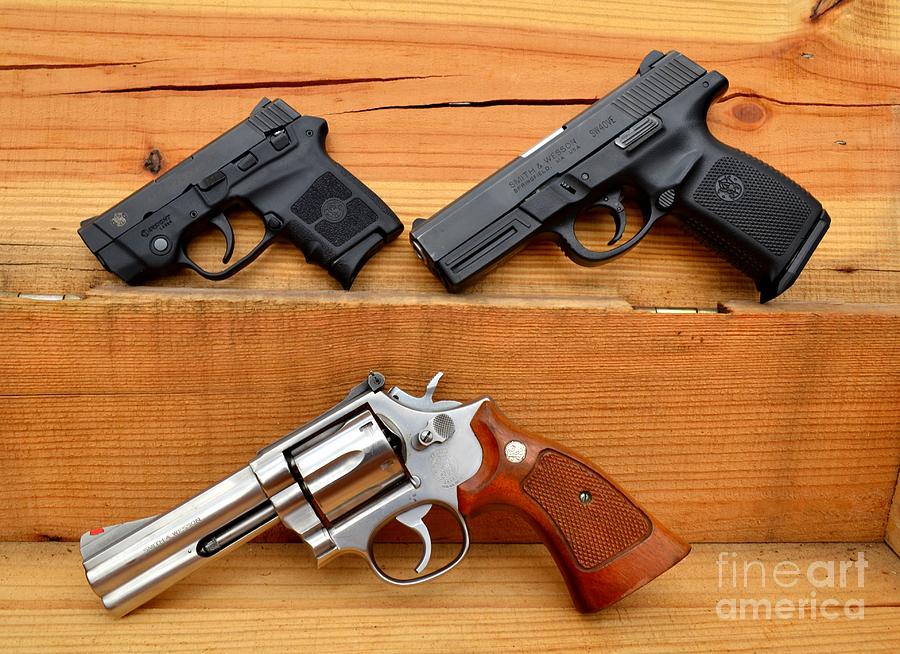 Pistol Photograph - Smith and Wesson Generations by Derry Murphy
