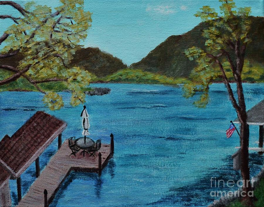 Smith Mountain Lake Painting by Nancy Sisco