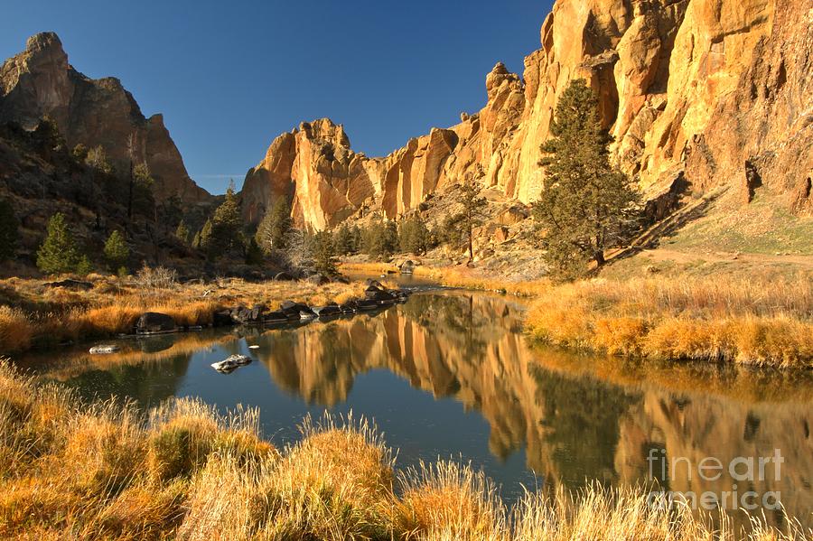 Smith Rock Canyon Reflections Photograph by Adam Jewell