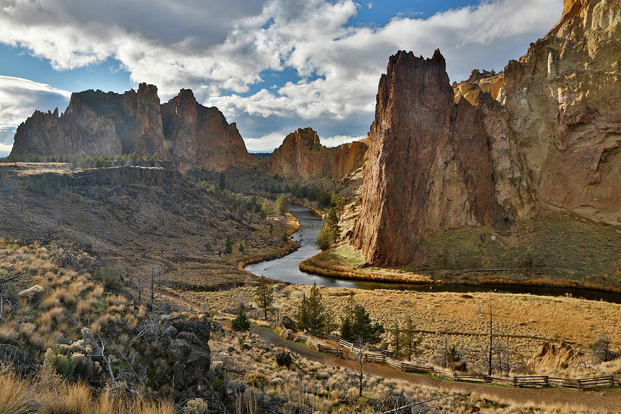 Smith Rocks State Park Overview, Or Photograph by Darrell Gulin