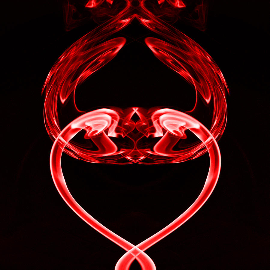 Pattern Photograph - Smoke Love Reflections Red by Steve Purnell