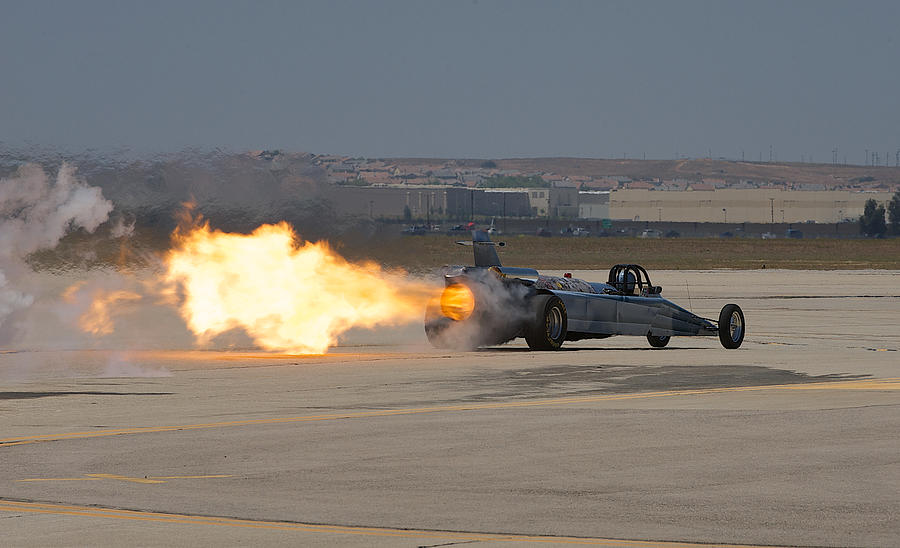 Smoke N Thunder Jet Car Photograph by Richard J Cassato