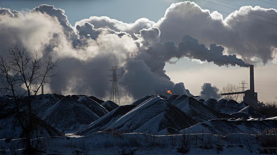 Smoke Rising From A Steel Mill Photograph by Jim West - Fine Art America